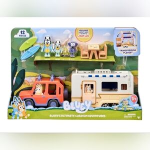 Bluey's Ultimate Caravan Adventures 12pcs Transforming PlaySet NWT